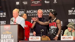 THINGS GET PHYSICAL IN LAS VEGAS BETWEEN GERVONTA DAVIS & FRANK MARTIN- INITIALS THOUGHTS FROM BOTH