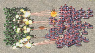 Apocalypse vs Prism Tank - Same Cost Battle: Red Alert 2