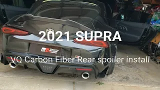 VQ Carbon Fiber rear spoiler install, 2021 SUPRA