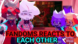 My Favorite Fandoms React To Each Other | Hazbin Hotel | Smiling Critters | Cult Of The Lamb | Angst