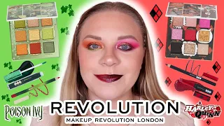 *NEW* REVOLUTION X DC REVIEW | HARLEY QUINN & POISON IVY PALETTES & LIP KITS | makeupwithalixkate
