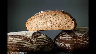 Authentic German Sourdough Rye Bread with Wheat (Mischbrot) - easy ✪ MyGerman.Recipes