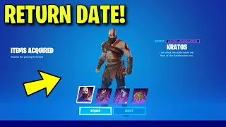 KRATOS SKIN CONFIRMED RETURN DATE in FORTNITE ITEM SHOP! (Kratos Bundle Returning)