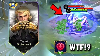 TIGREAL NEW UNLIMITED HP REGEN BUILD!! (PLEASE TRY) TIGREAL BEST HERO IN M5