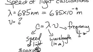 How to Chemistry: Speed of light calculations