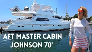 $799,000 2005 JOHNSON 70' AFT CABIN Flybridge Motor Yacht Tour LIVEABOARD Boat WALKTHROUGH & SPECS