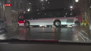 Metro bus stuck on south St. Louis roadway