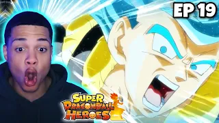 SSB GOGETA VS HEARTS FINALE!! | Super Dragon Ball Heroes Episode 19 REACTION!