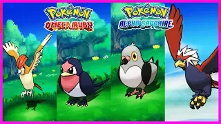 Pokemon OmegaRuby & AlphaSapphire - Pidgeotto,Taillow,Pidove & Braviary Locations