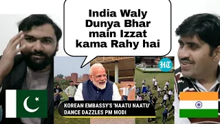 South Korean Embassy's dance on "Naatu Naatu" goes viral PM Modi calls it Adorable || Pak reaction