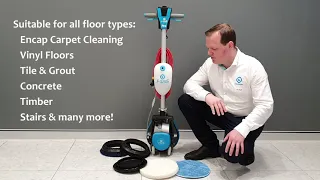 1650 cleaning passes per minute   the i scrub 30 orbital floor scrubbing machine in action!