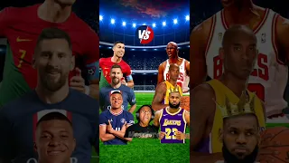 Football Legends 🆚 Basketball Legends 🔥😱 (Ronaldo, Messi, Mbappe, Lebron, Kobe, Michael Jordan) 💥🤯