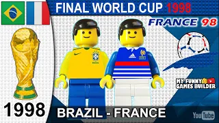 World Cup Final 1998 • Brazil vs France 0-3 • Brasil France 98 • All Goals Highlights Lego Football