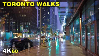Late Night Thunderstorm Walk & Subway Ride in Midtown Toronto (Sept 2021)