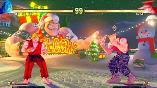 Ken Vs Guile (Hardest AI) Street Fighter V:CE