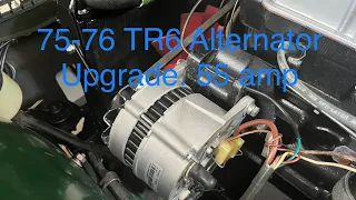 75-76 Triumph TR6 Alternator Upgrade 55 amp