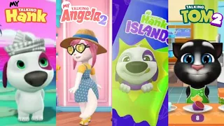 My Talking Hank vs My Talking Angela 2 vs My Talking Hank 2 vs My Talking Tom 2 lite Gameplay 4K UHD