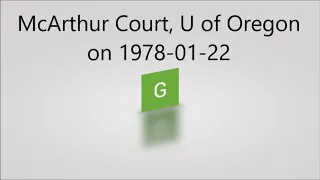 McArthur Court, U of Oregon on 1978 01 22