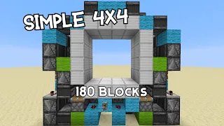 Small 4x4 Piston Door for Minecraft 1.16 (Easy to Build)