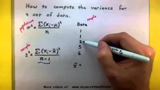 Statistics - Find the variance