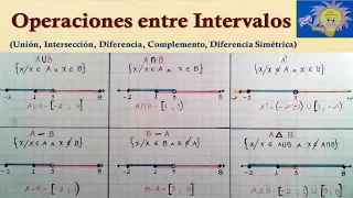 OPERACIONES ENTRE INTERVALOS | Union, Interseccion, Complemento, Diferencia | Juliana la Profe