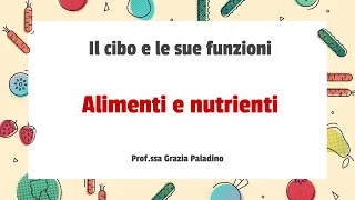 Alimenti e nutrienti