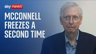 Mitch McConnell freezes during press conference for second time