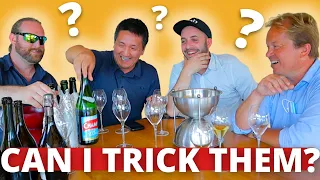 Can I Trick a CHAMPAGNE Expert & CHAMPAGNE Winemaker in a BLIND TASTING?!