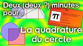 Deux (deux?) minutes pour la quadrature du cercle