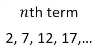 Find the nth term in a sequence