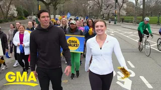 'GMA' celebrates National Walking Day in Central Park | GMA