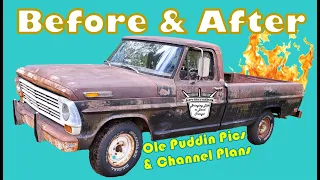 Ole Puddin' w/ Less Holes & Future Plans: 1968 Ford F100 Revival - A Bunch of Before & After Pics