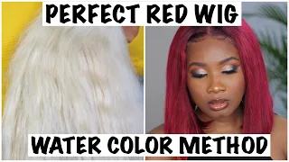 Turning 613 wig to Burgundy | Water Color Method * Wig transformation *