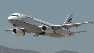Aegean A320 Touch and Go, High Speed-Low Speed Low Pass! Airshow Display at Athens Flying Week 2013!