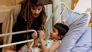 Depp spreads smiles in B.C. children's hospital visit