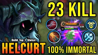 23 Kills No Death!! Helcurt Best Build 100% IMMORTAL!! - Build Top 1 Global Helcurt ~ MLBB