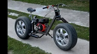 Homemade 200cc MOTORCYCLE of CAR TIRES !?  / PART 1