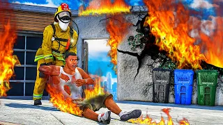 Saving Franklin from BURNING ALIVE in GTA 5!