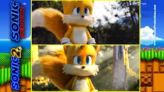 SONIC Movie End Credits VS Sonic 2 Tails redesign Side-by-Side!