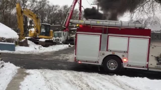 Concrete Pump Accident Power lines fire