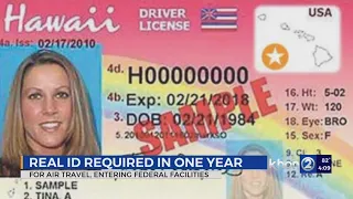 Gold standard: Hawaii residents have 1 year to secure a Real ID