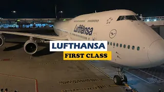 LUFTHANSA FIRST CLASS Boeing 747 8 Singapore to Frankfurt