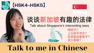 【HSK4/HSK5 Talk to me in Chinese】谈谈新加坡有趣的法律 Talk about Singapore's interesting laws｜Eng Subtitles