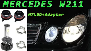 Mercedes W211 H7 LED with adapter