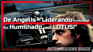 Humilhado , Elio explica sua saída da Lotus em 1985.