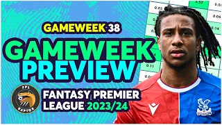 FPL GAMEWEEK 38 PREVIEW | BEST DIFFERENTIALS! | Fantasy Premier League Tips 2023/24