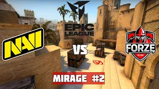 Проигравший вылетает. NAVI vs FORZE. Map-2 Mirage. EPIC CIS League Spring 2021