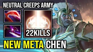 Created Neutral Creeps Army 100% Right Click Desolator Hard Support Chen Dota 2