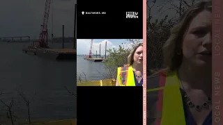 An up-close look at Key Bridge wreckage, as it is taken to Tradepoint Atlantic