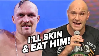 TYSON FURY PROMISES TO SKIN & EAT USYK AFTER CHISORA TKO AT FURY CHISORA 3 POST FIGHT PRESSER